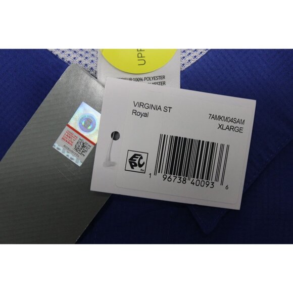 Pro Edge NCAA Virginia State Trojans button down short sleeve performance shirt - Picture 9 of 9